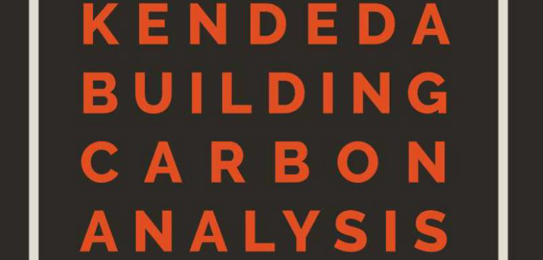image of the words "Kendeda Building Carbon Analysis"