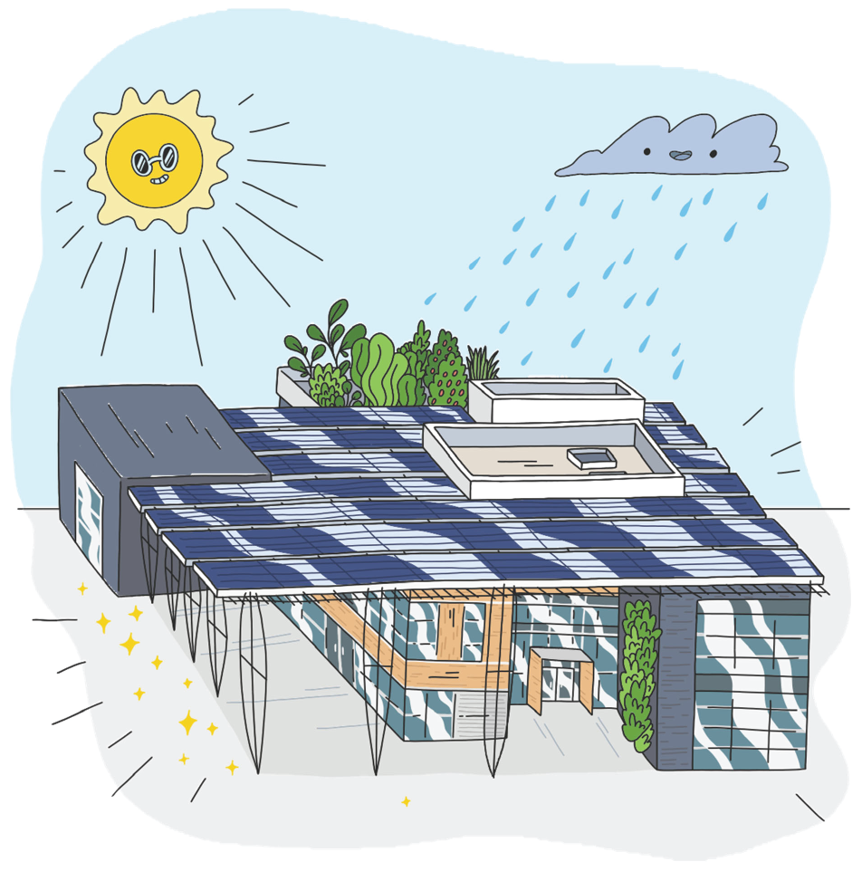 Illustration of The Kendeda Building