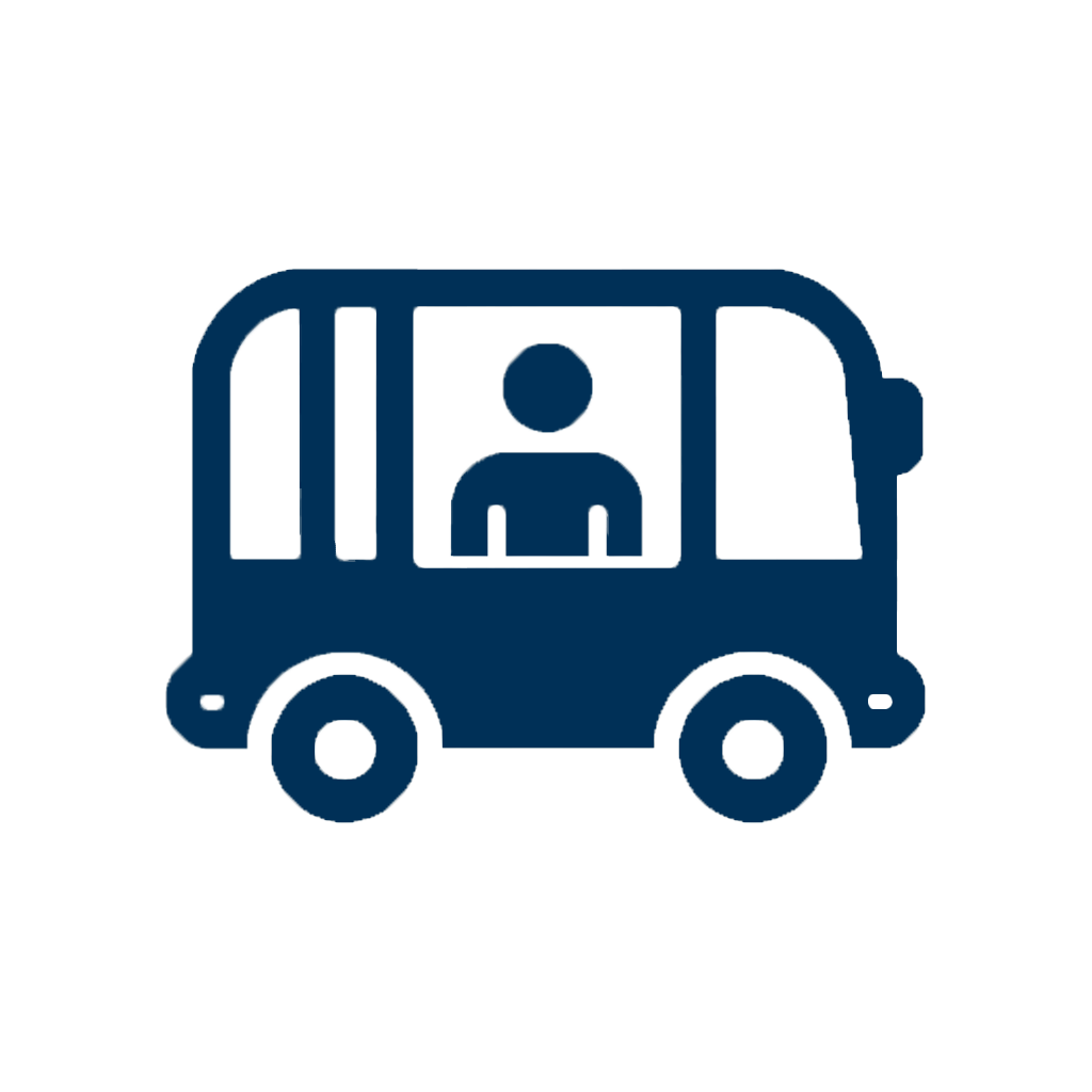 icon of person riding a bus