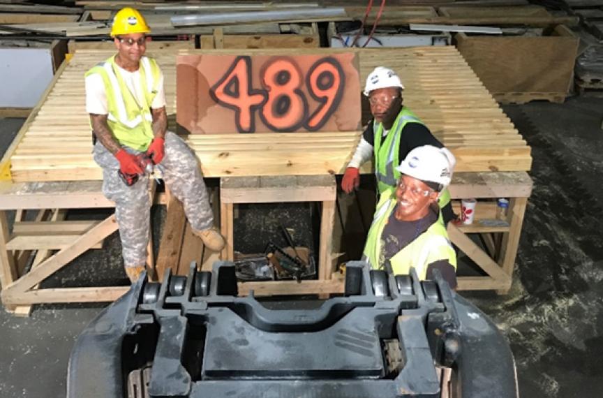 Georgia Works! personnel helped construct 489 panels that became an integral part of the building.