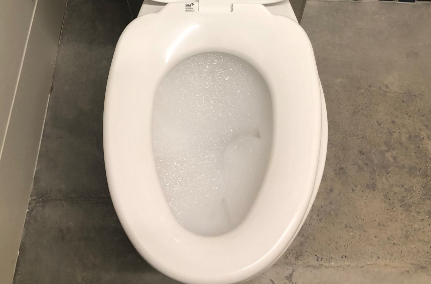 The foam in action.